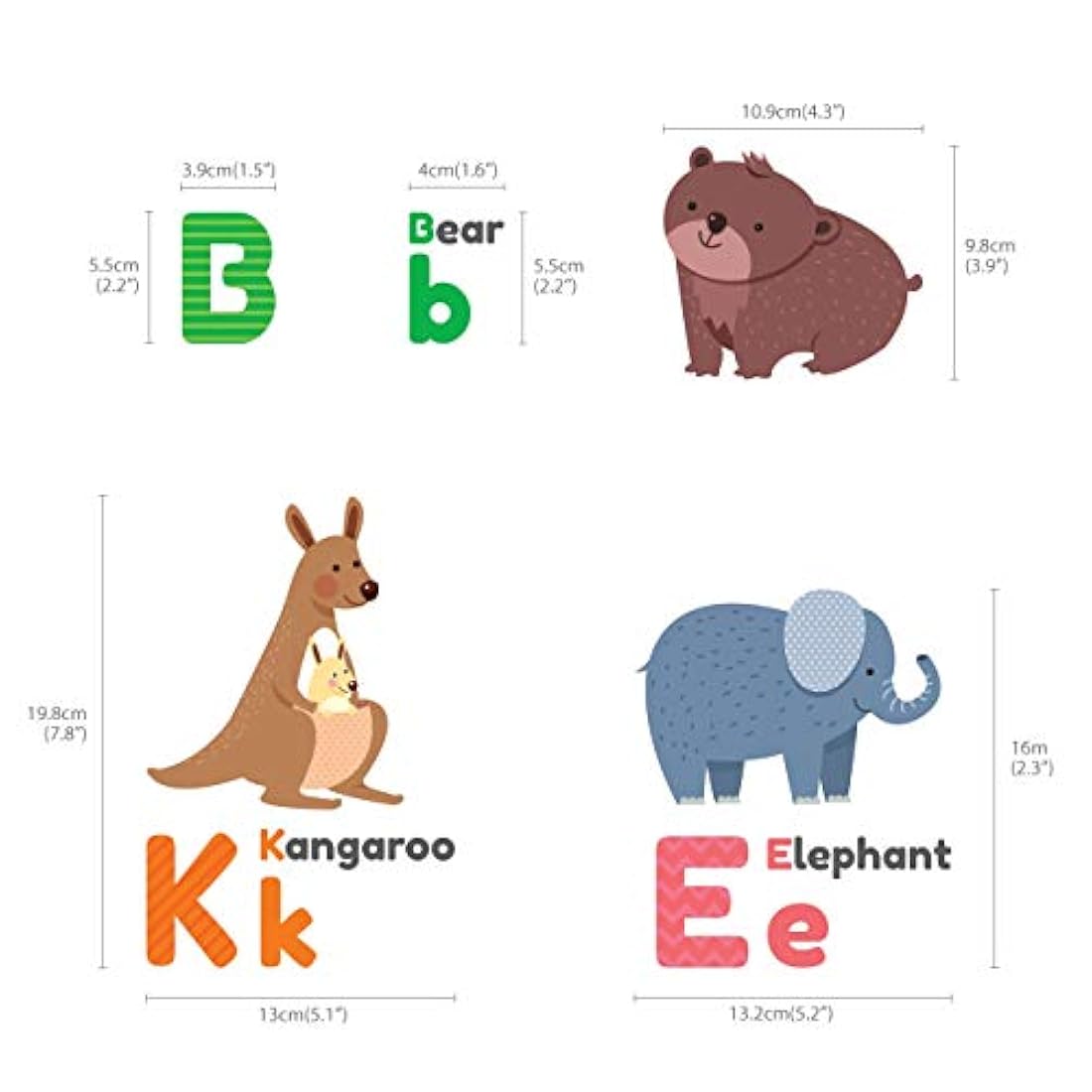 DECOWALL - Alfabeto colorido de animales