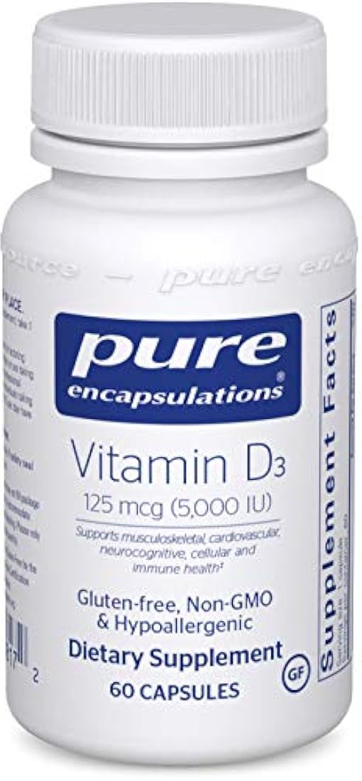 Cápsulas puras - Vitamina D3 5,000, 5000 UI, 1