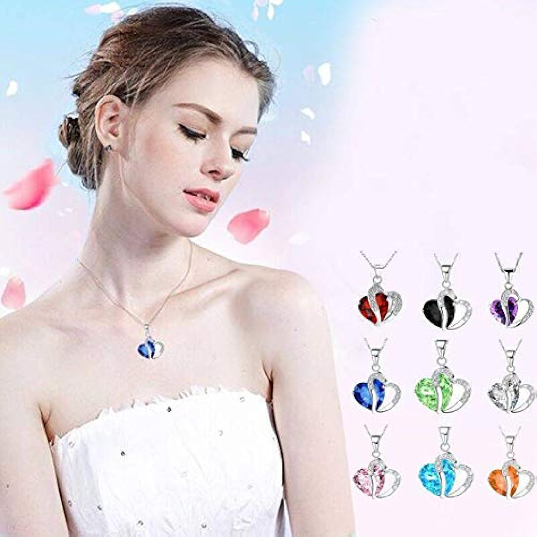 Cristales de estrás, 50 unidades, con forma de corazón