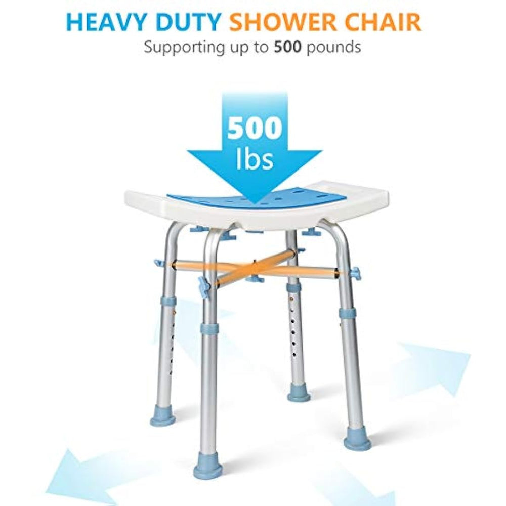 Silla de ducha resistente de 500 libras