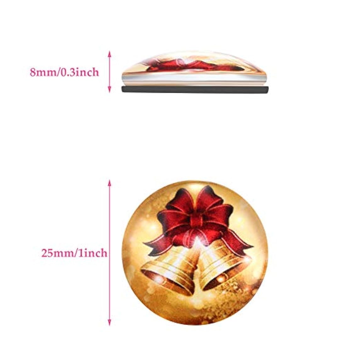 imanes para nevera de Navidad 3D de cristal