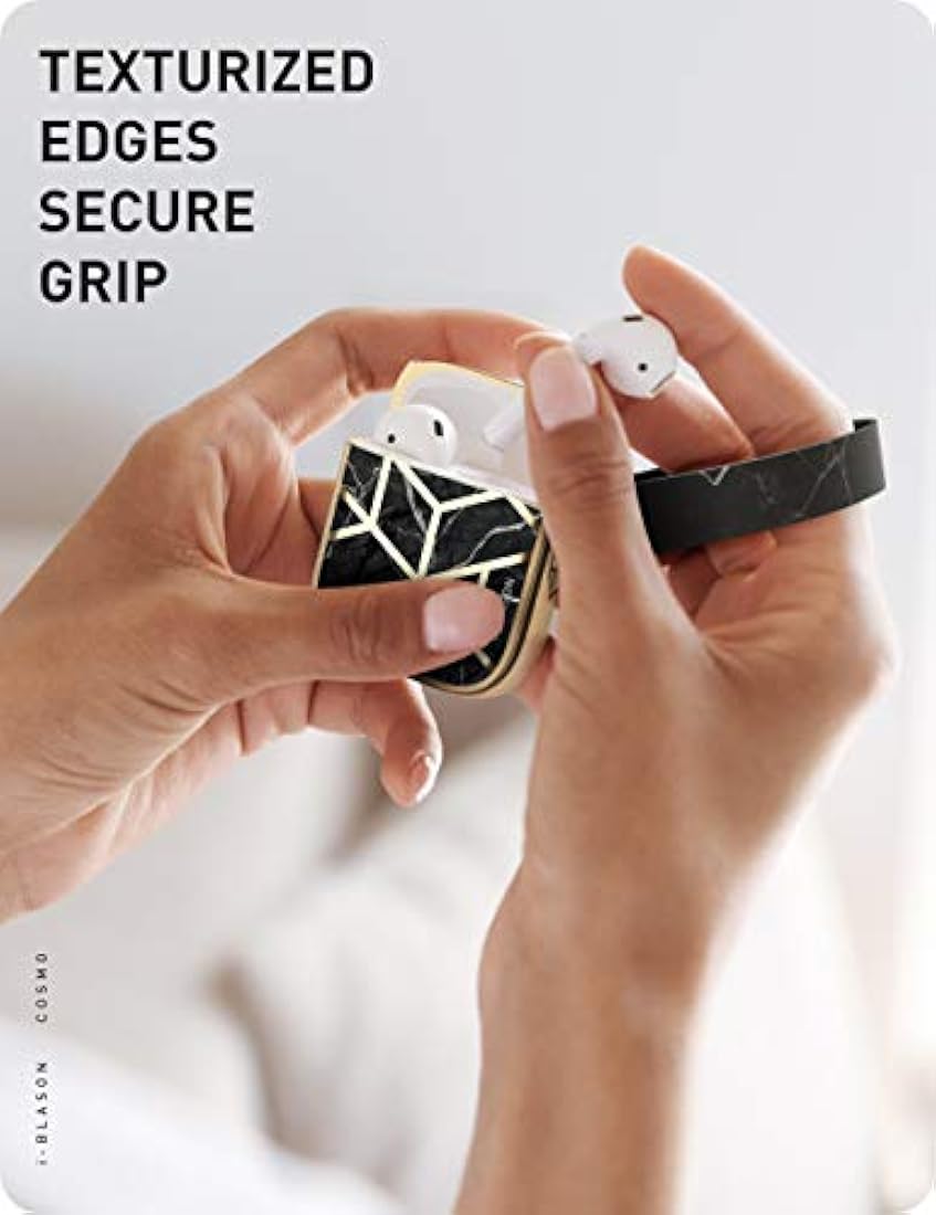 Serie i-Blason Cosmo - Funda para AirPods, 360 ° Negro