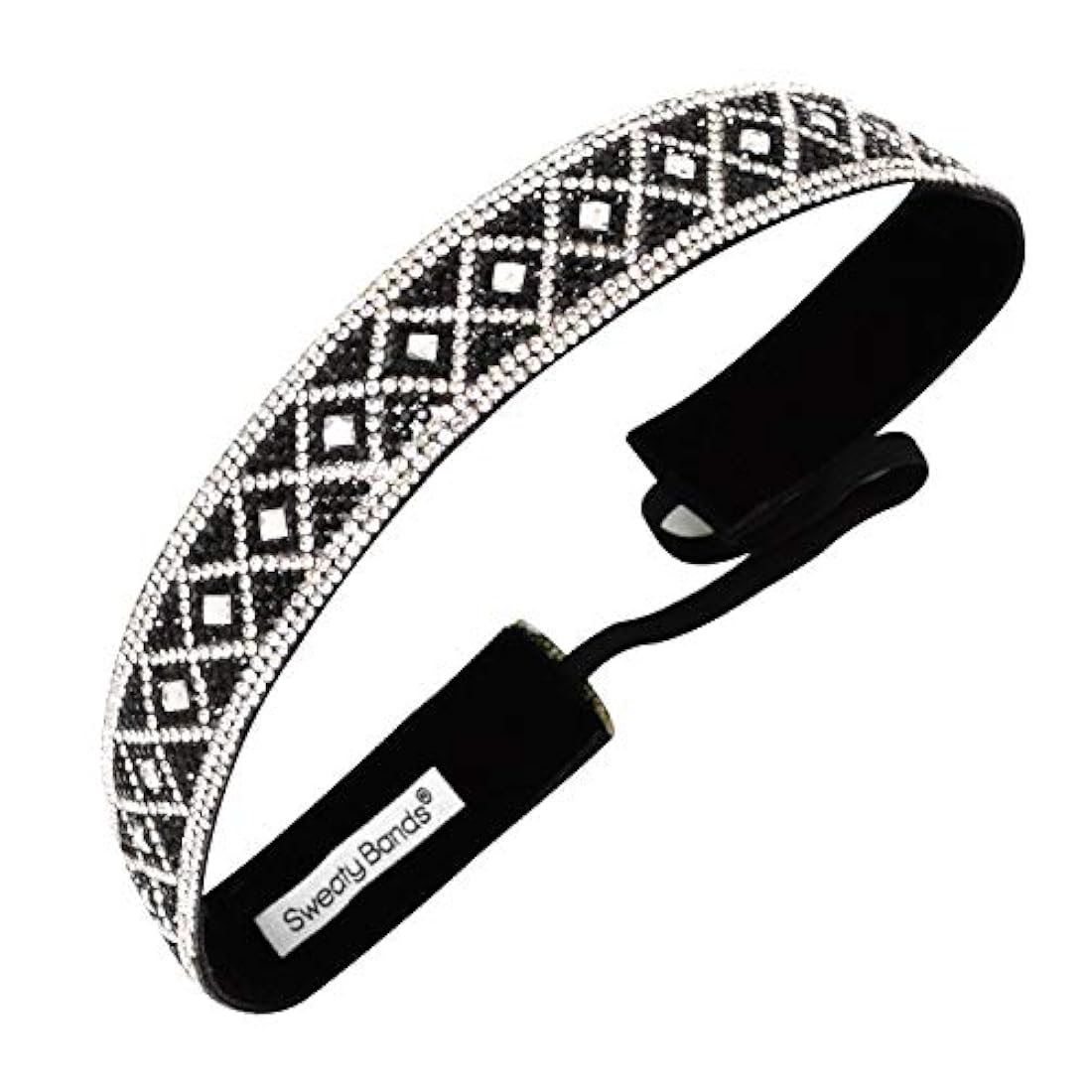 Sweaty Bands-Diadema para mujer y niña,color plateado /negro