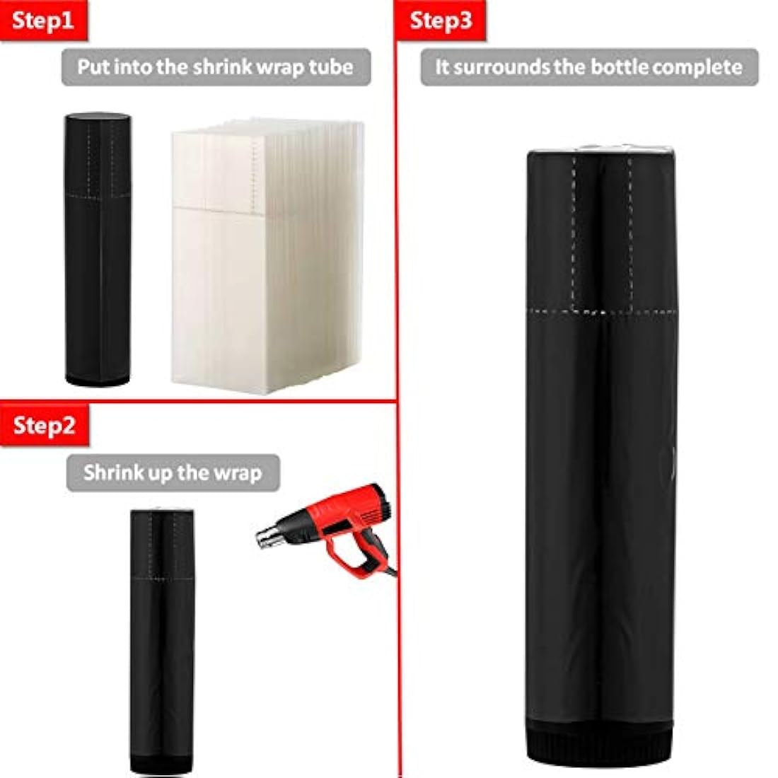 SZCJMYKJ envoltura retráctil para tubo de bálsamo labial