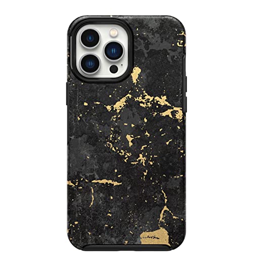 OtterBox Symmetry Series - Funda para iPhone 13 Pro Max y iPhone 12 Pro Max - enigma (negro/enigma gráfico)