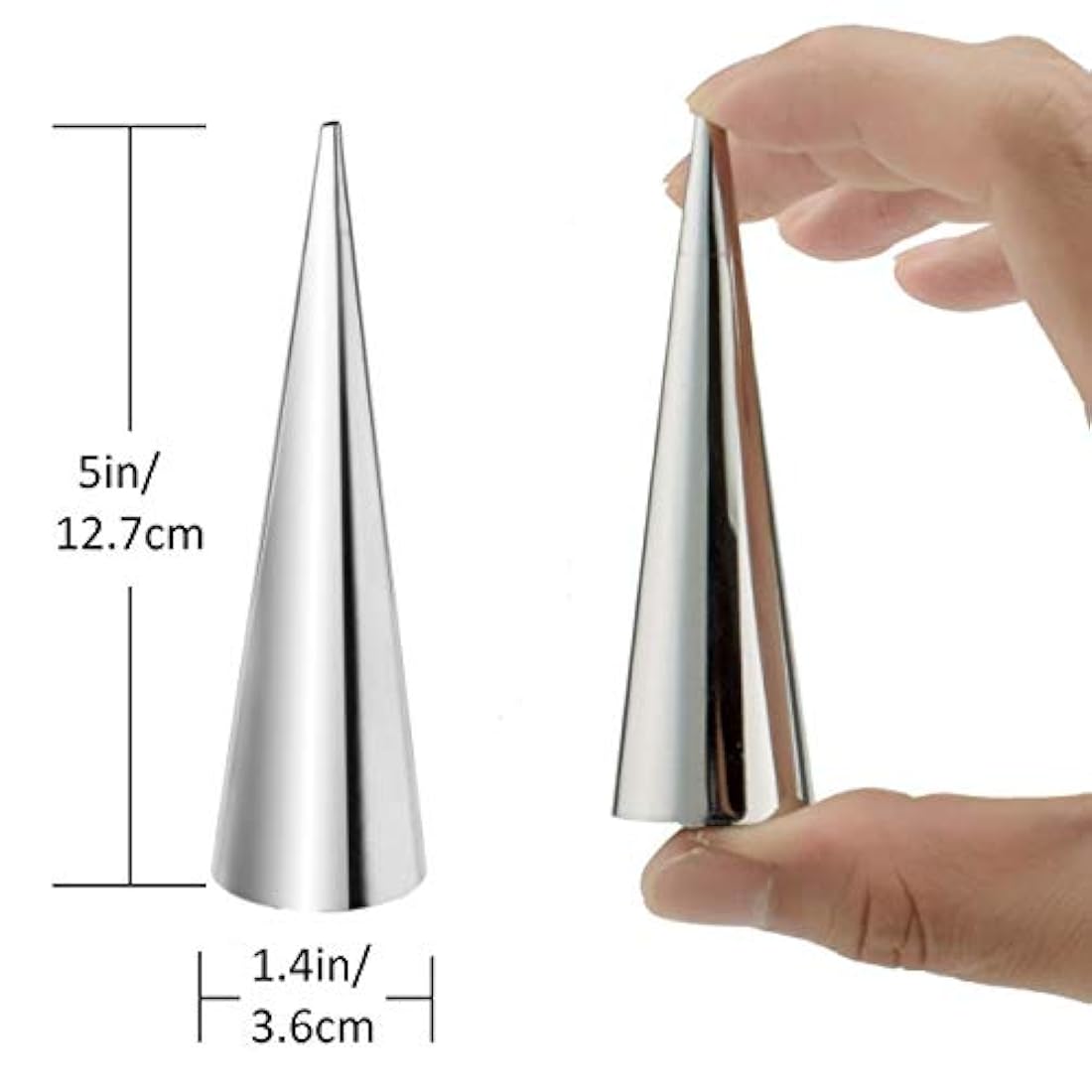 18 moldes de cuerno de color crema