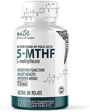 Suplemento Nutri 5-MTHF L Metilfolato 15MG 120 tabl vegana