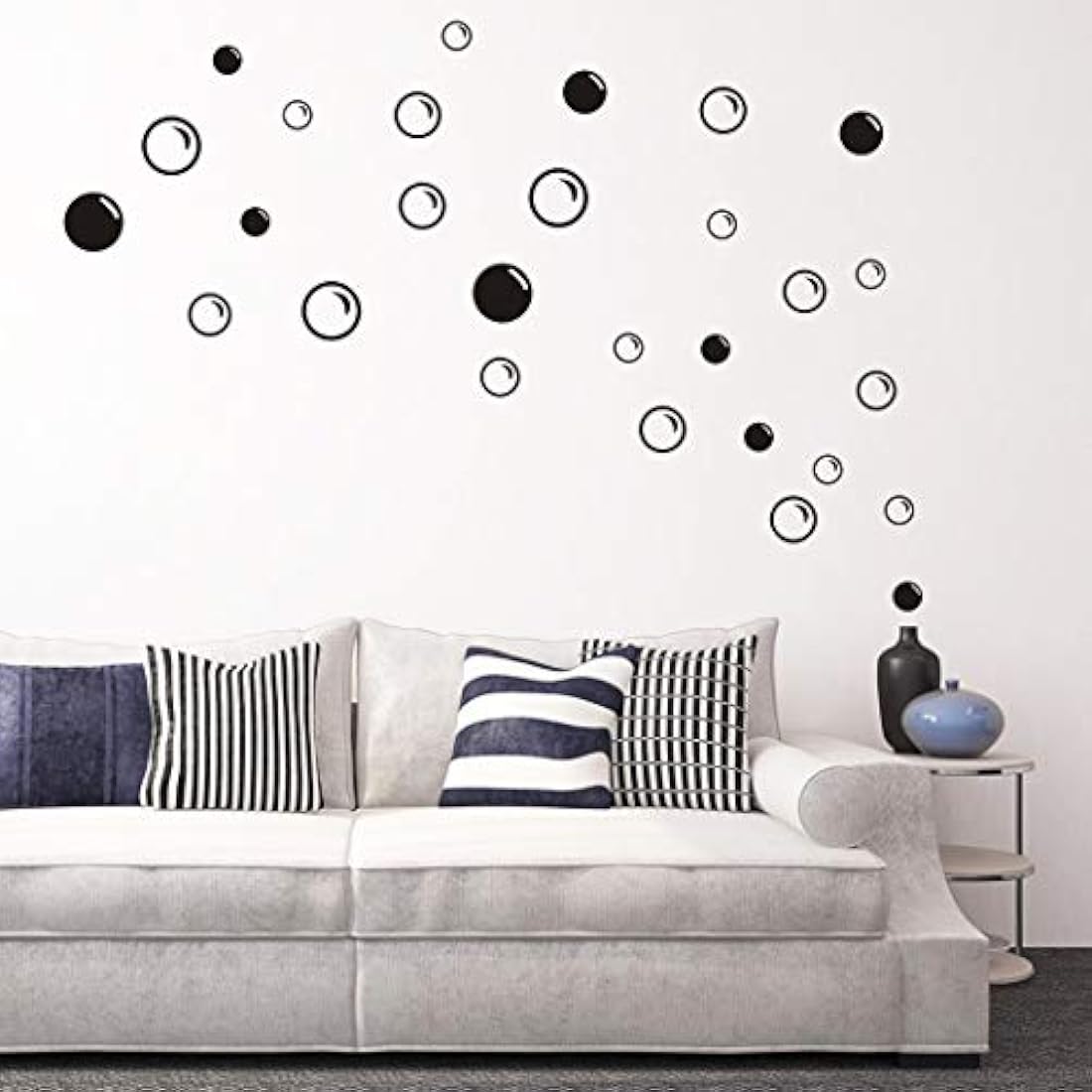 90 adhesivos de pared grandes de burbujas de jabón.