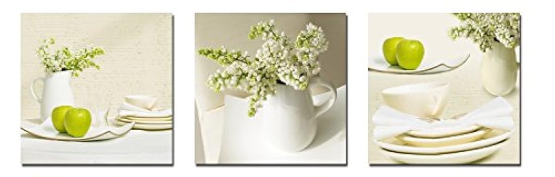 wieco Art - 3 paneles de lona estirada y enmarcada