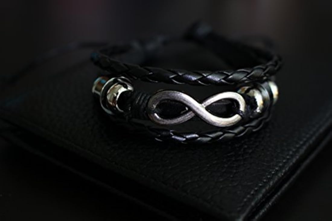 cuero en capas trenzado con cordón