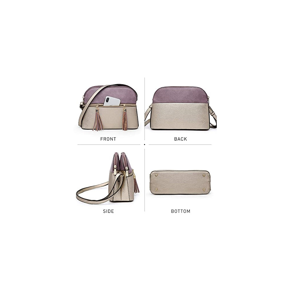 Bolsos de hombro para mujer con cremallera bolsillos
