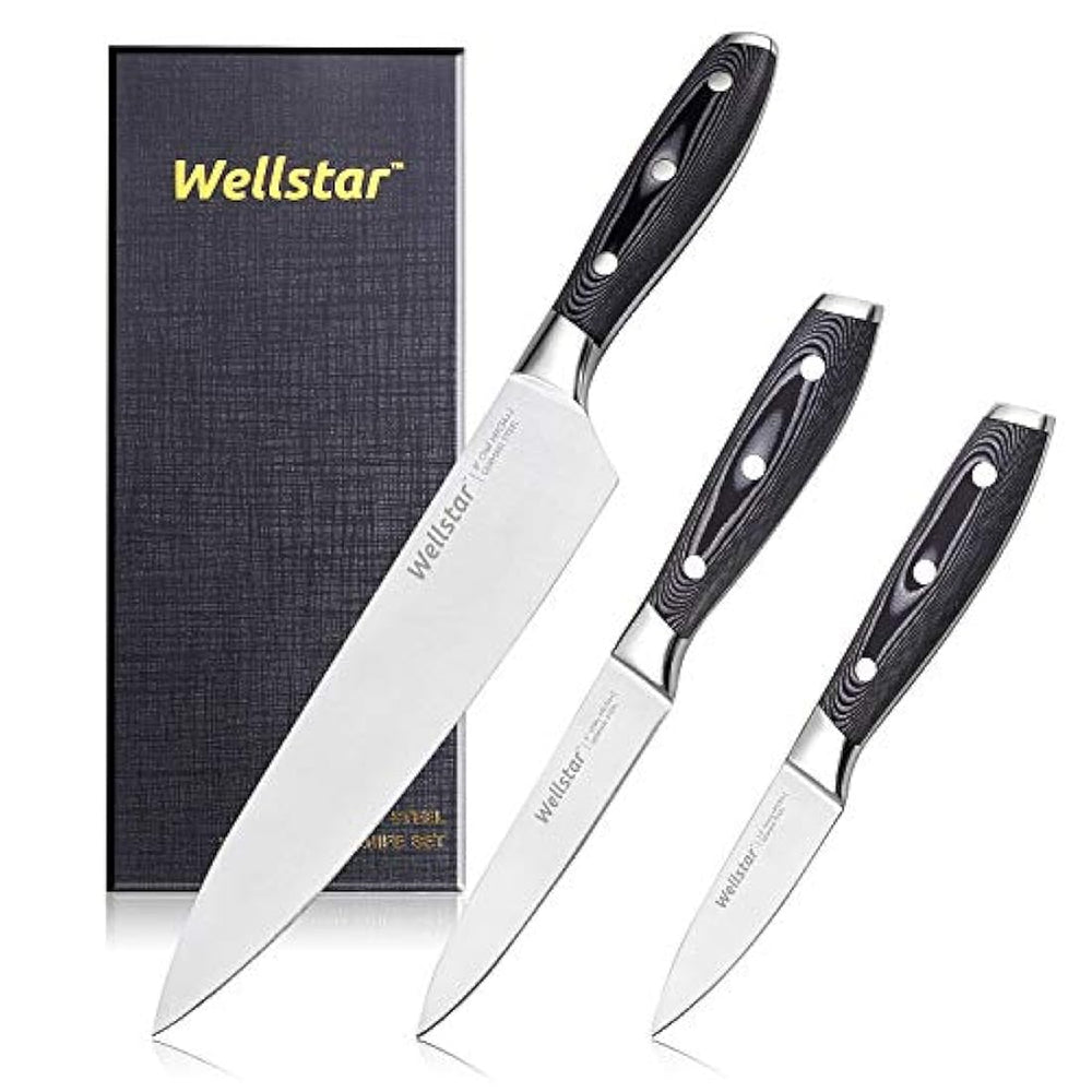 WELLSTAR - Juego de cuchillos de cocina 3 piezas