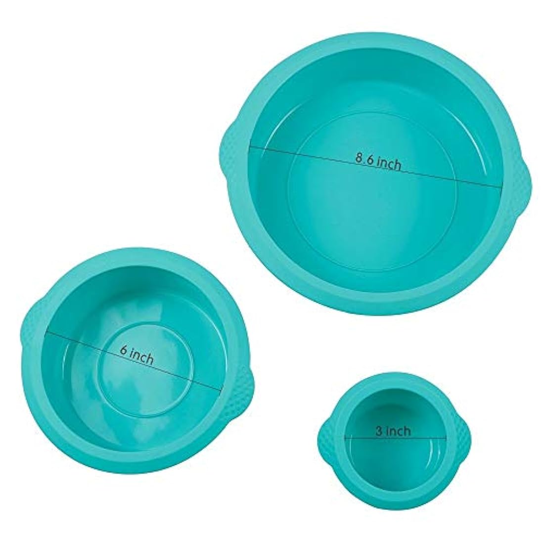 Webake Molde de silicona para tortas en horno, Azul