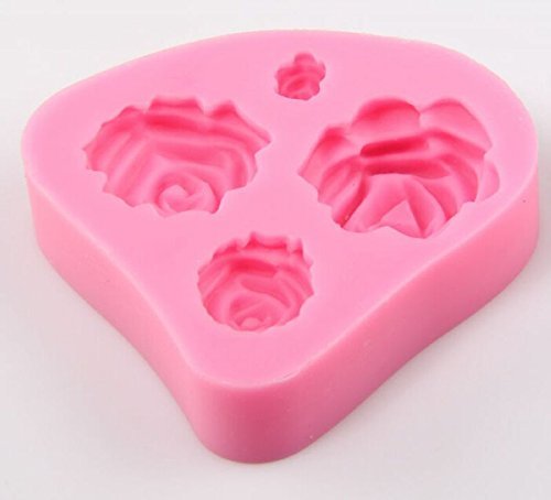 Molde de silicona para pastel 2.9x2.4x0.6pulgadas rosa