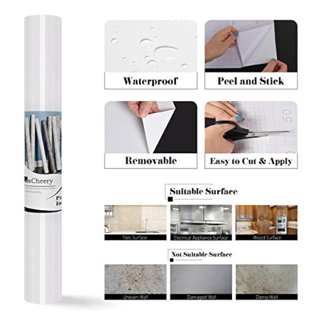 papel vinilo autoadhesivo blanco con purpurina (15.8 x 79)