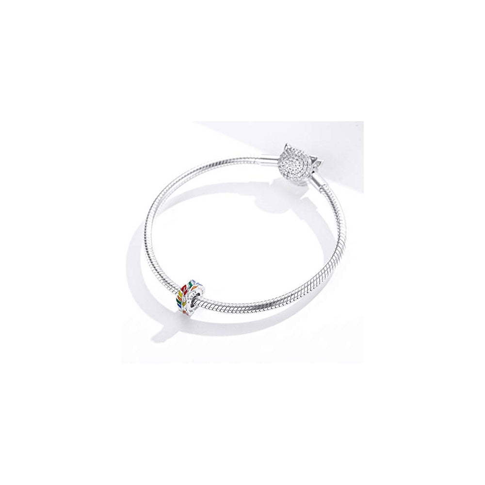 Dijes y Medallas de plata de ley con diseño de plumas