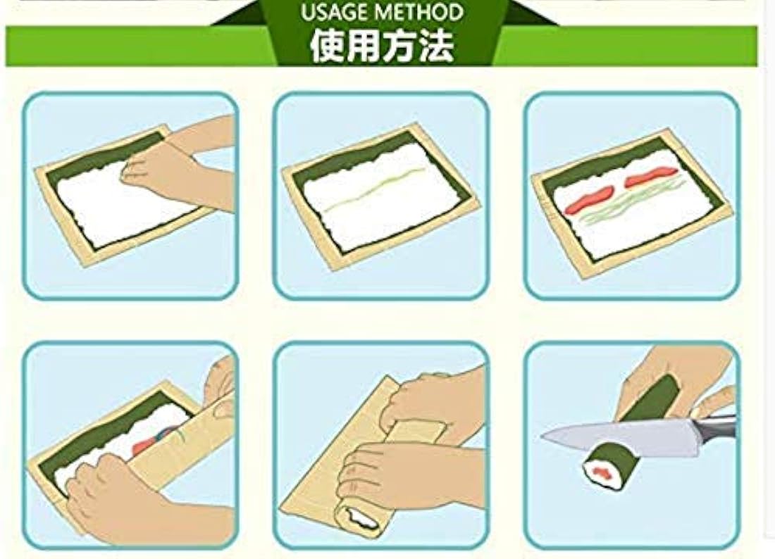 JapanBargain marca - Kit Sushi Rolling - 2 x Rollo esteras