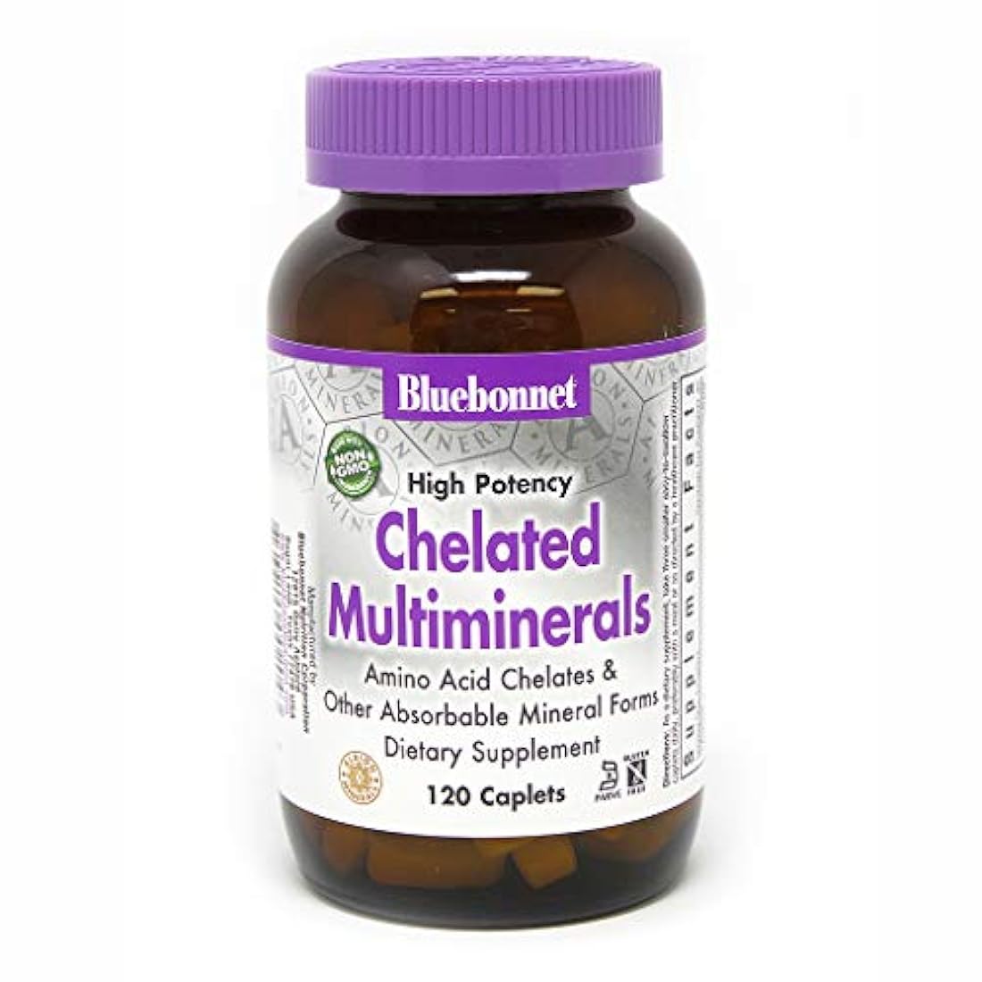 Bluebonnet Nutrition cápsulas multimillerales Chelated de alta potencia (con hierro) 120 unidades