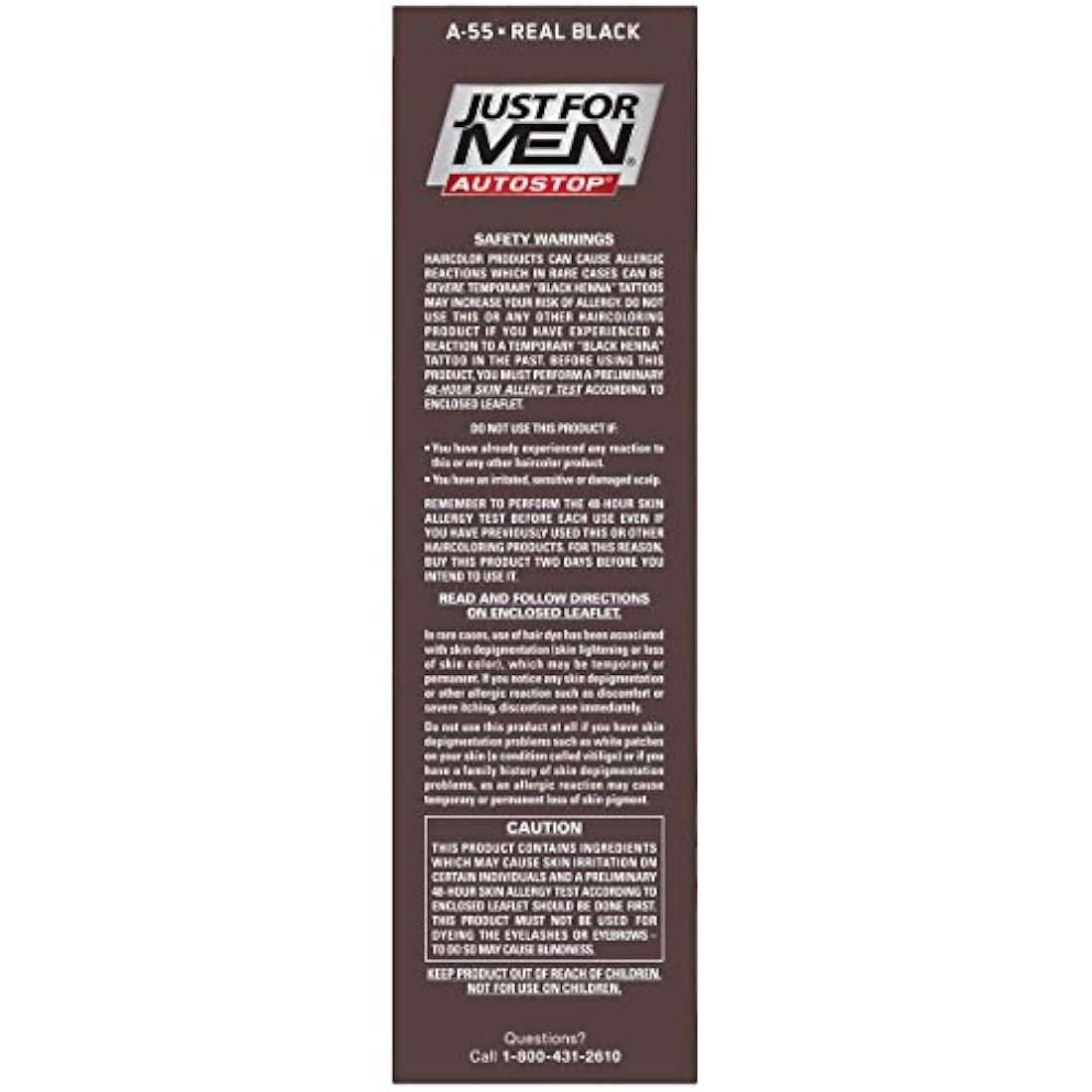 Solo para hombres tintura química para el cabello Negro