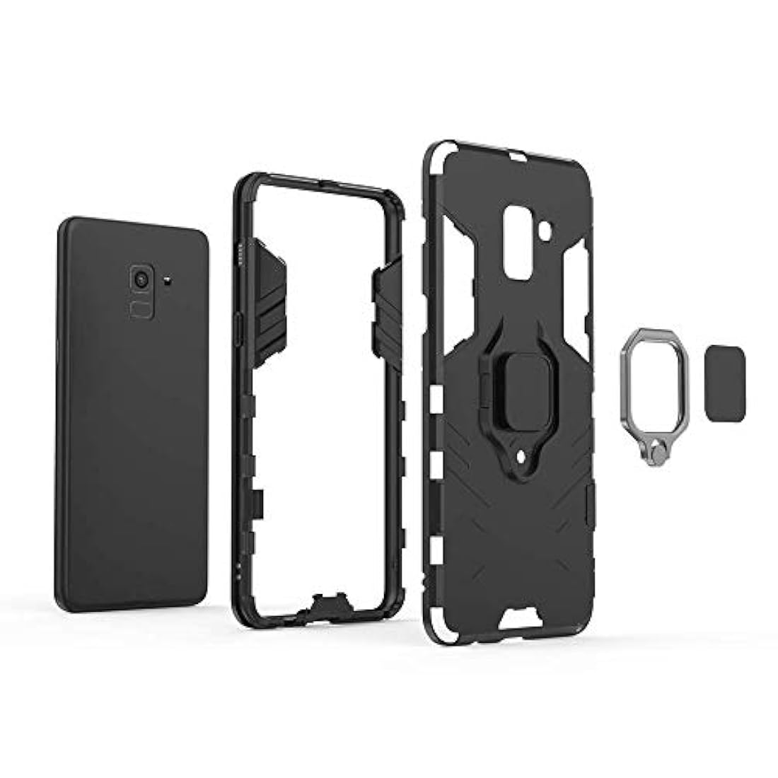 Carcasa para Samsung Galaxy A8 2018 GTX, Negro para A8 Plus.