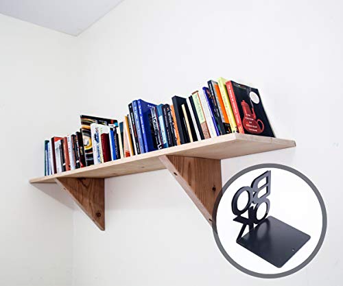 Extremos de libro – Soportes decorativos de metal para escritorio de estantería, libros, diseño único de apariencia, resistente (blanco)
