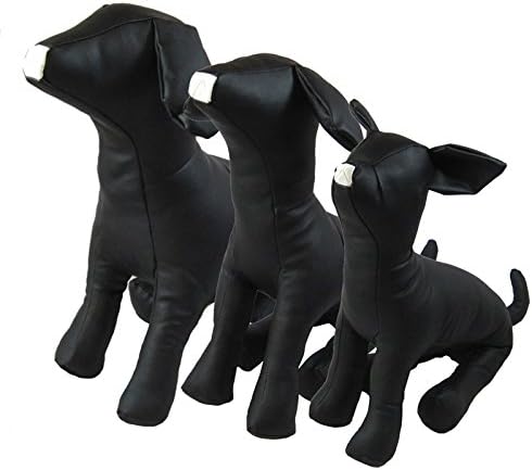 Maniquí de perro sentado WOWOWMEOW, tamaño L, modelo negro