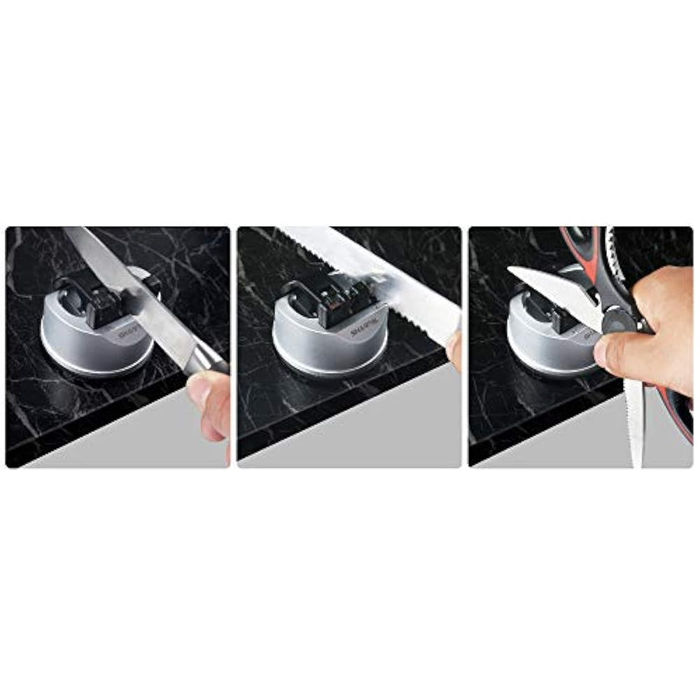 Afilador de cuchillos de cocina de bolsillo y tijeras
