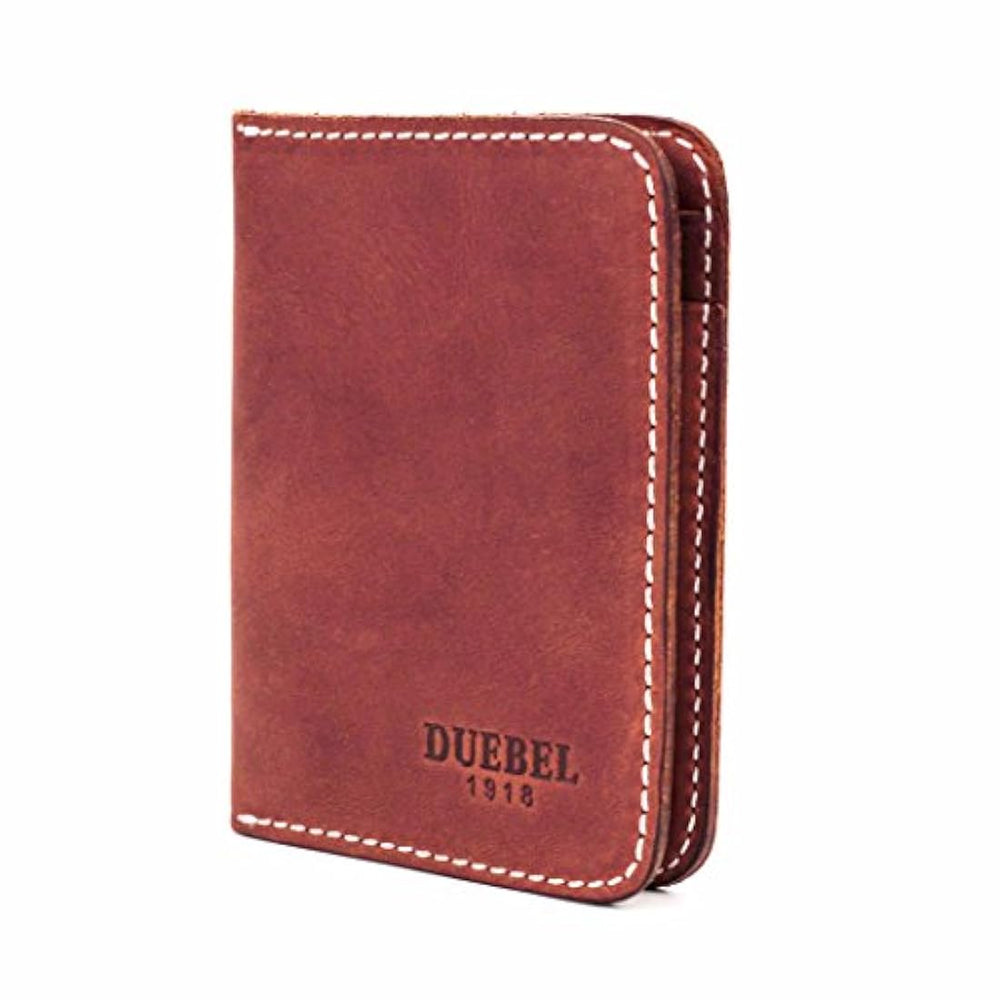 Cartera de piel auténtica de grano completo bolsillo frontal