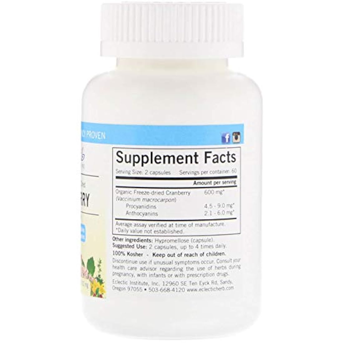 Arándano 300mg Secado Congelado - 120 pastillas