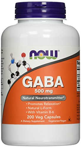 NOW GABA 500 mg, 200 cápsulas vegetales