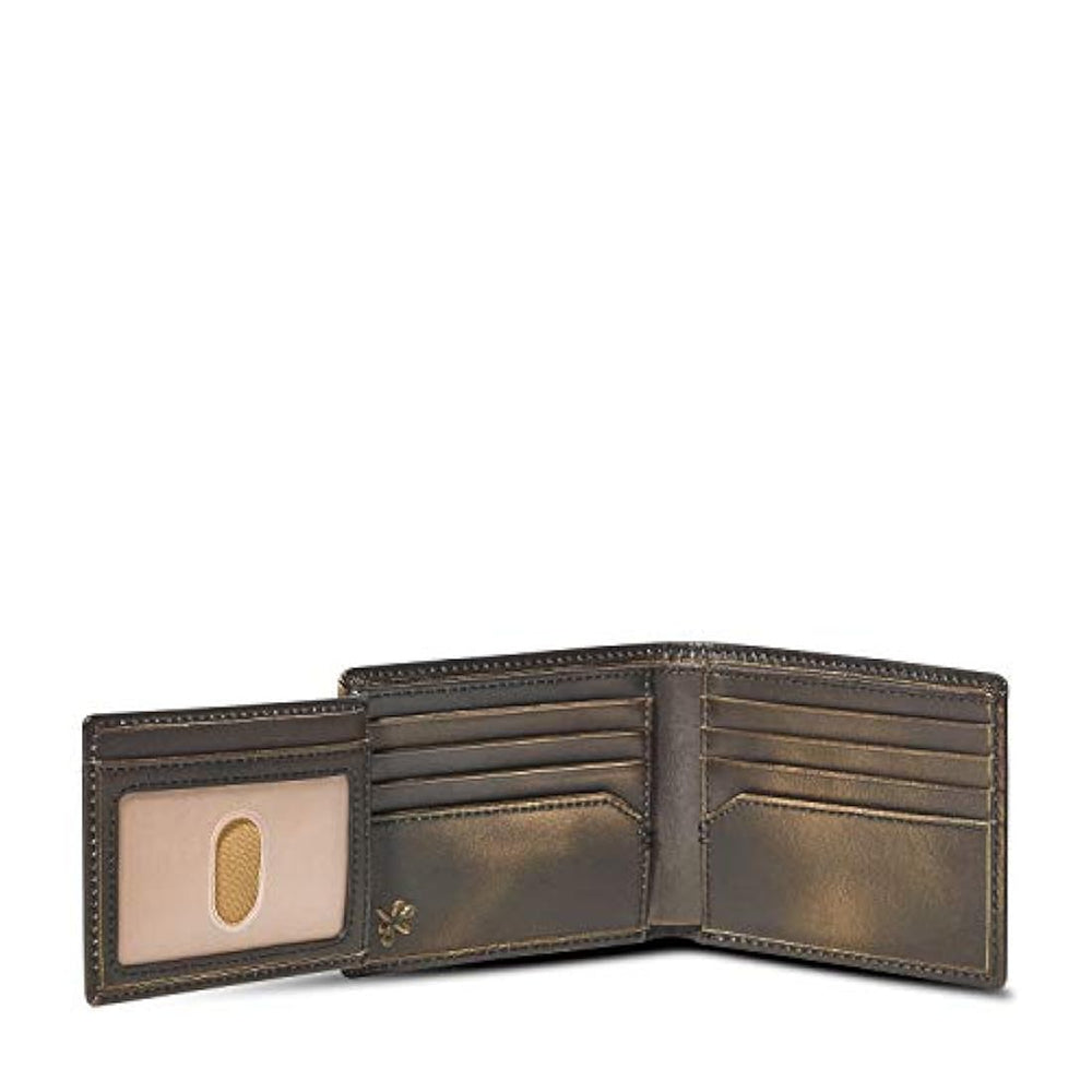 Billetera Plegable con tapa identificada Piel de grano