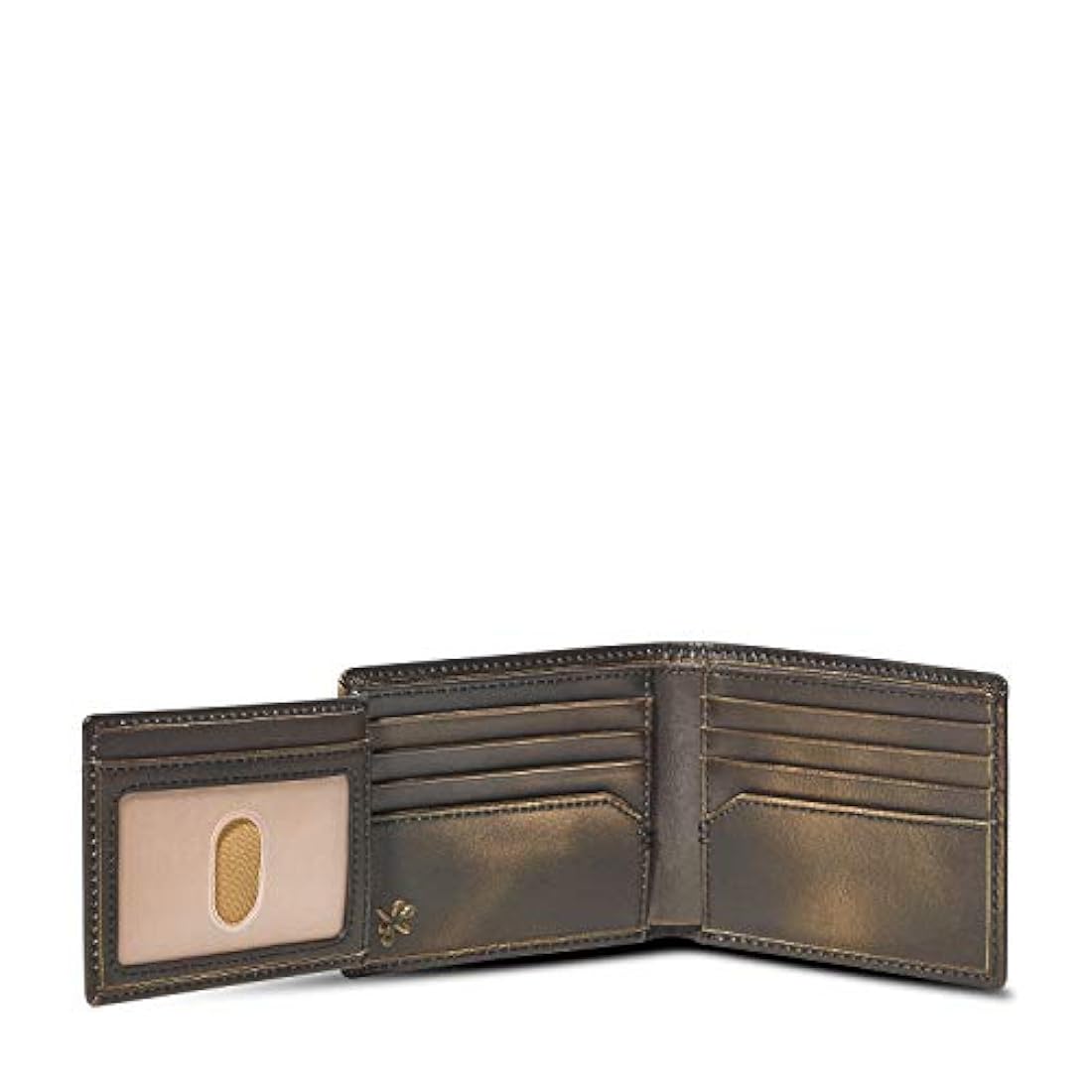 Billetera Plegable con tapa identificada Piel de grano