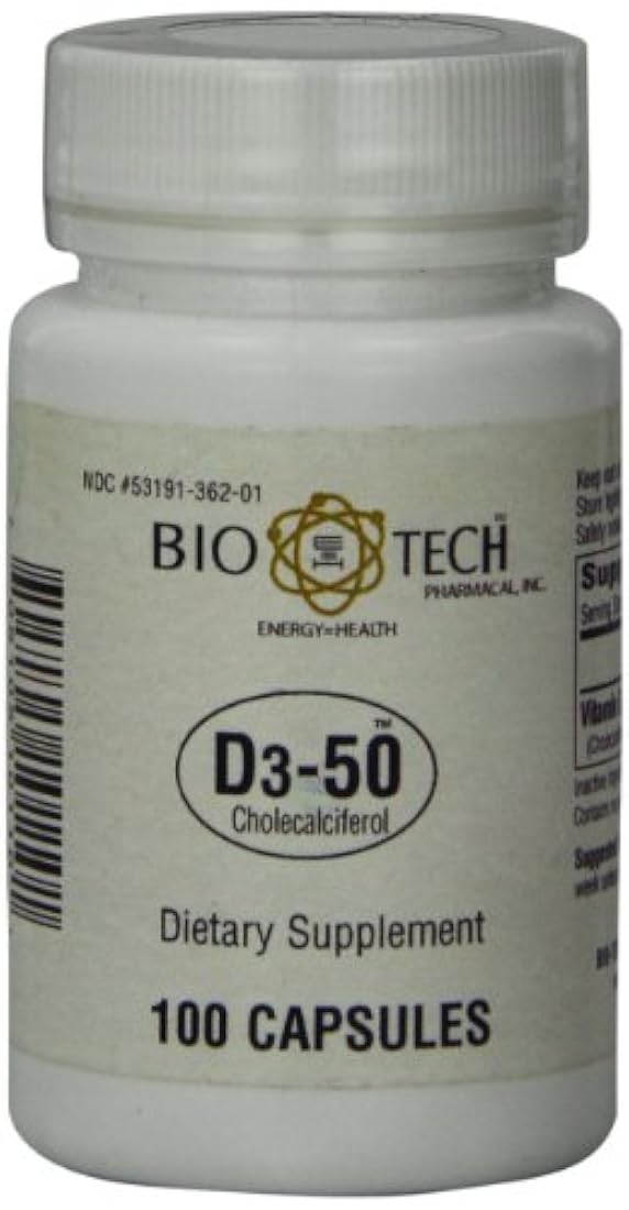 Biotech Pharmacal - D3-50 (50,000iu)- 100 cápsulas, 10211563