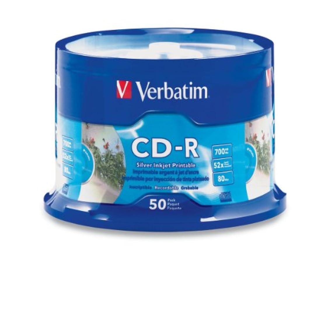 Verbatim 94554-CD-R (52x 80 minutos) 50 discotecas Plateado