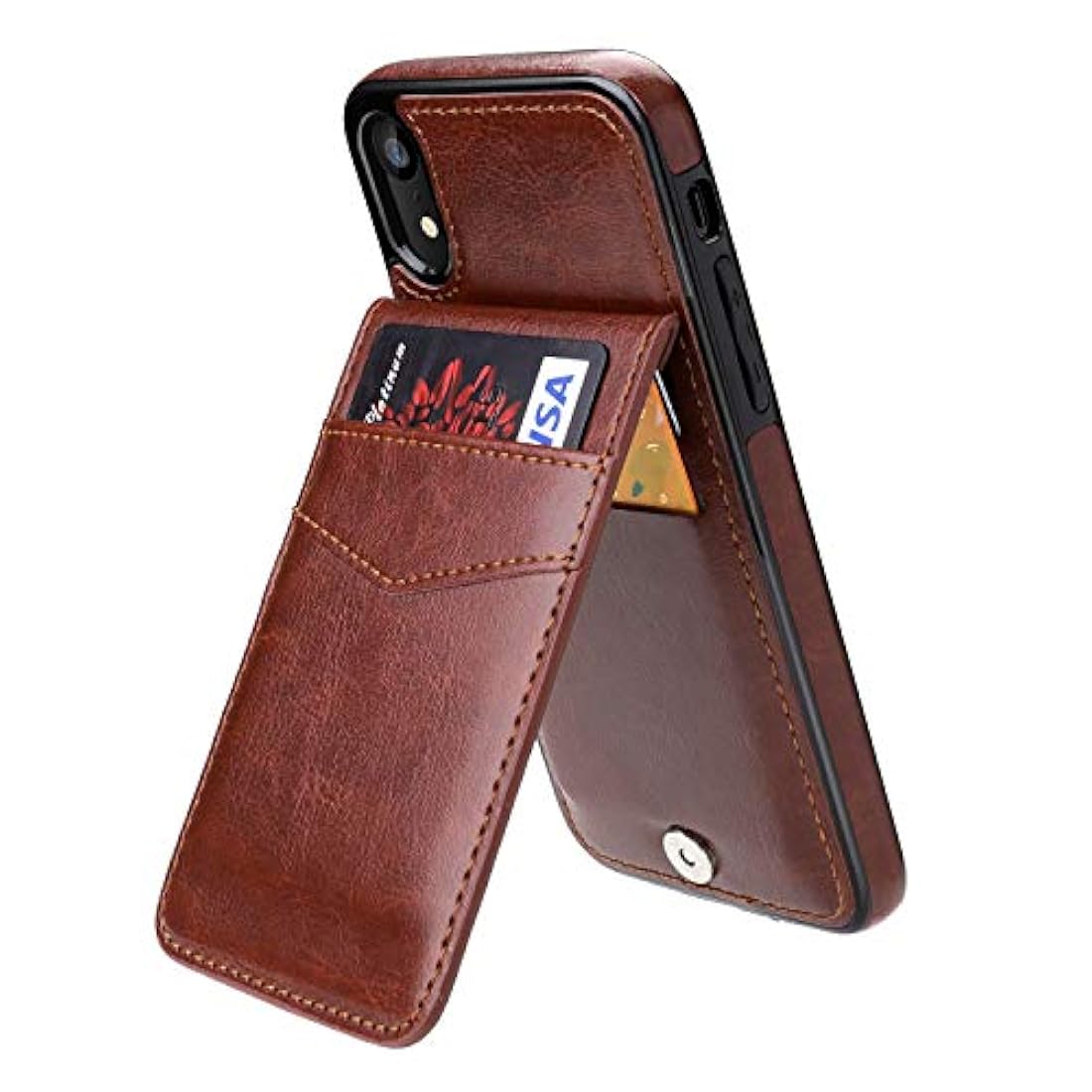 KIHUWEY - Funda tipo cartera para iPhone XR con tarjetero