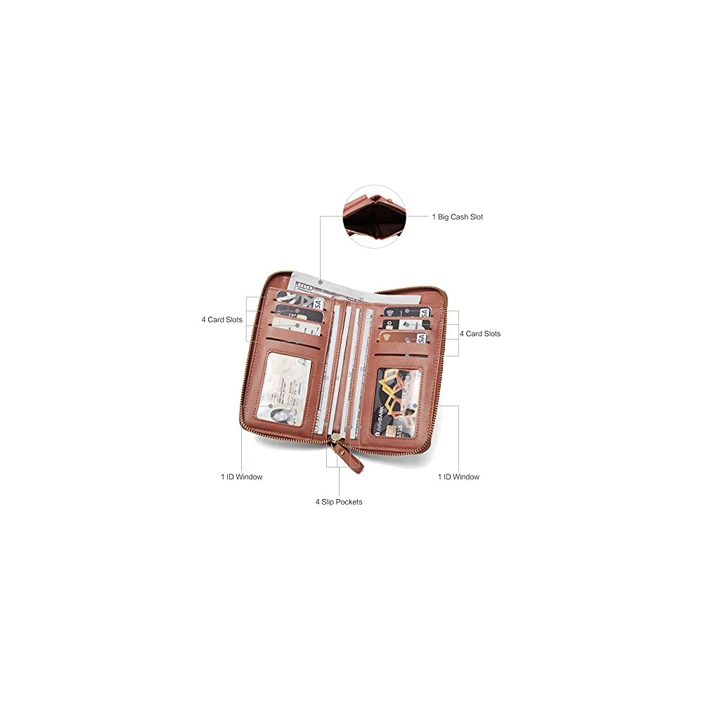 Bolsos cruzada para mujer de cuero cartera para teléfono