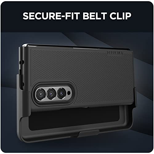 Encased DuraClip - Funda para Galaxy Z FOLD-3 con clip para cinturón, cubierta delantera y trasera delgada con funda (Samsung Z Fold 3 2021)