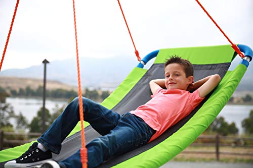 Giant - Columpio de árbol de 700 libras y 60 pulgadas para niños y adultos, capacidad de peso verde, marco de acero duradero, cuerdas ajustables impermeables, fáciles de instalar, divertido