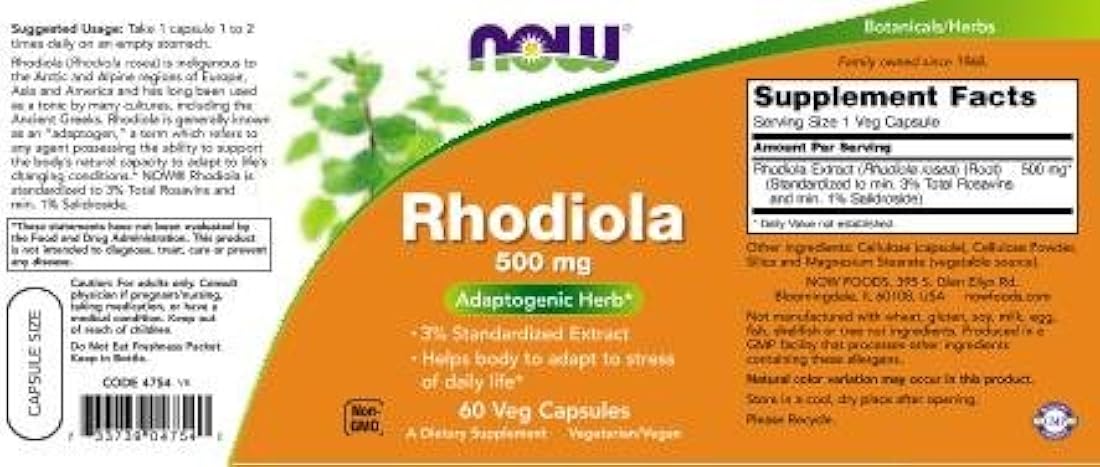Ahora Rhodiola 500 mg