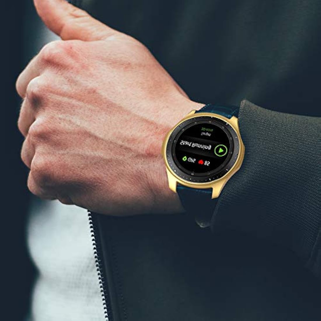 NAHAI - Caja protectora para reloj, 46mm, poliuretano, negro