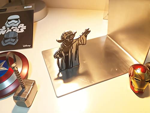 Master Yoda Force - Sujetalibros de metal con estampado de doble cara Yoda, regalo creativo para los amantes de la Guerra de las Galaxias