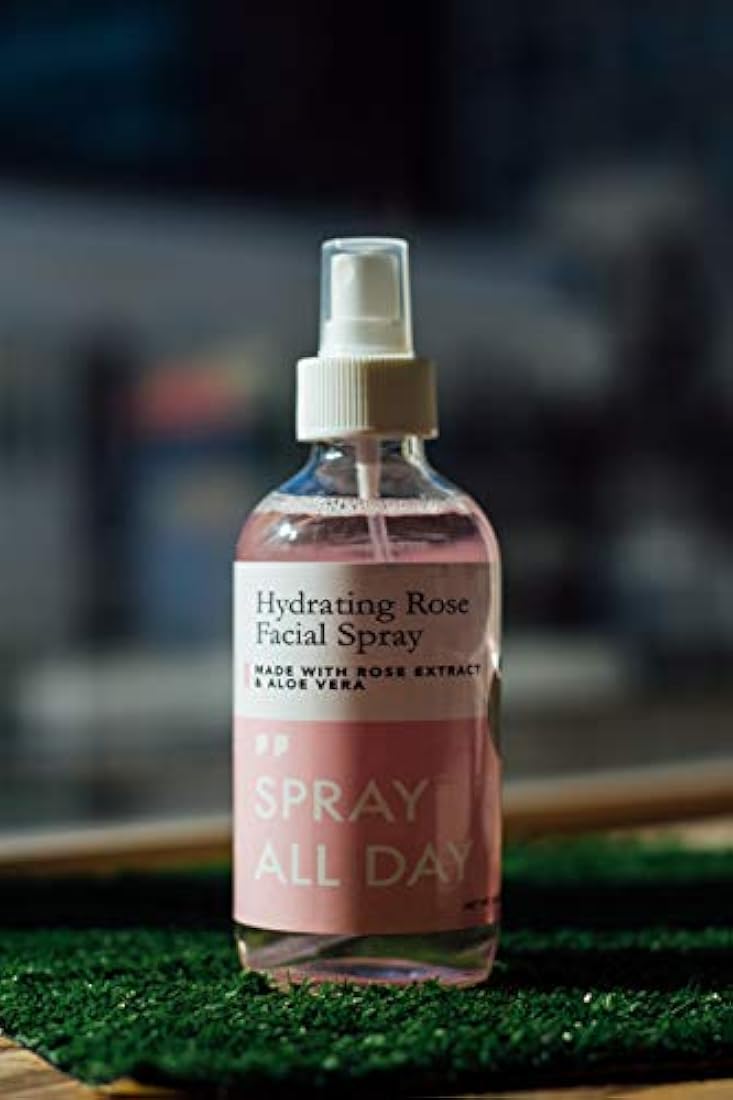 Grace and Stella Co. Rose Skin Collection - Espray facial de agua de rosa (240 ml / 8 onzas fluidas) y / o rosa de cuarzo Jade Roller Gua Sha