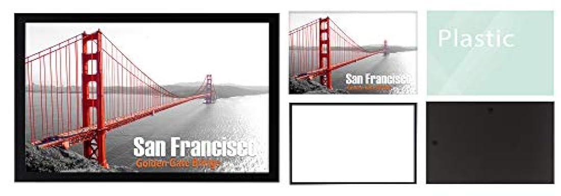 Marco negro para pósteres – visualización de pared