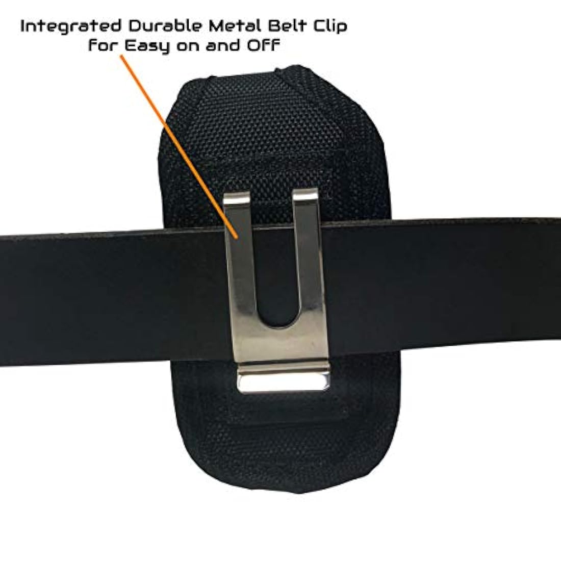 Estuche vertical de telefono con clip para el cinturón