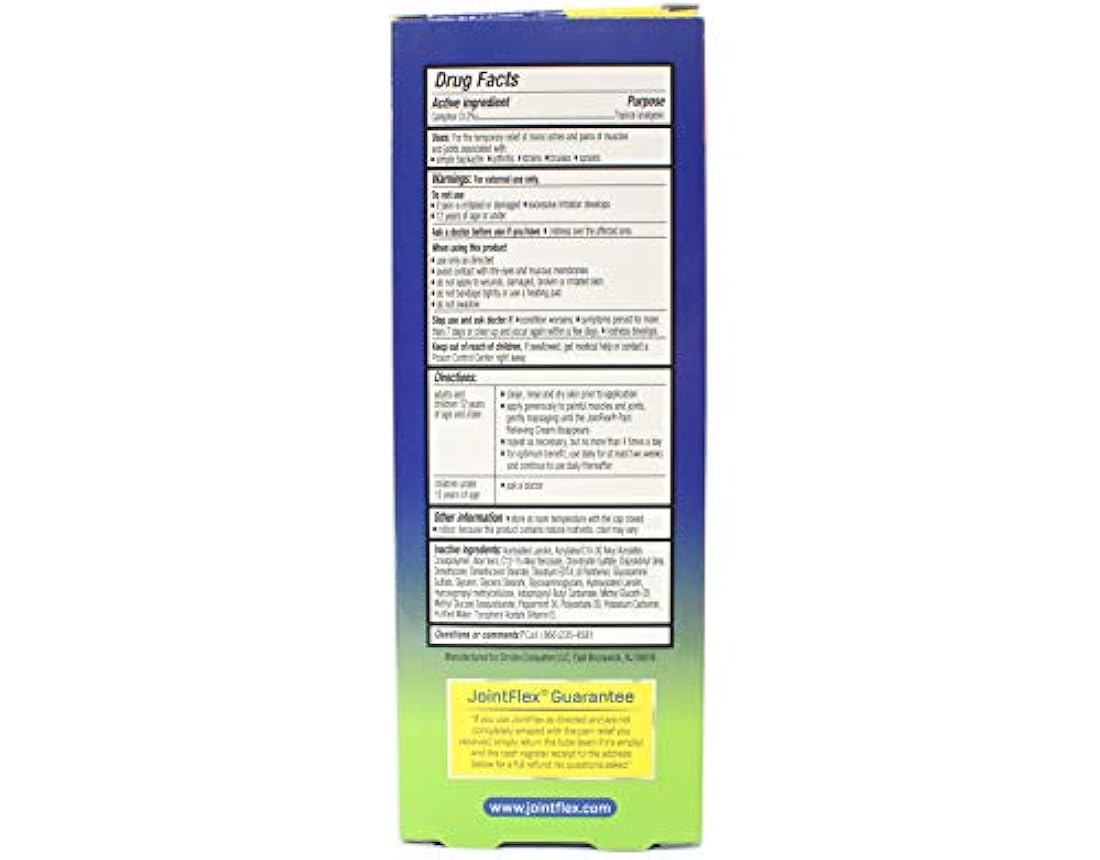 crema Artritis Joint Flex Alivio del Dolor 4 oz por tubo