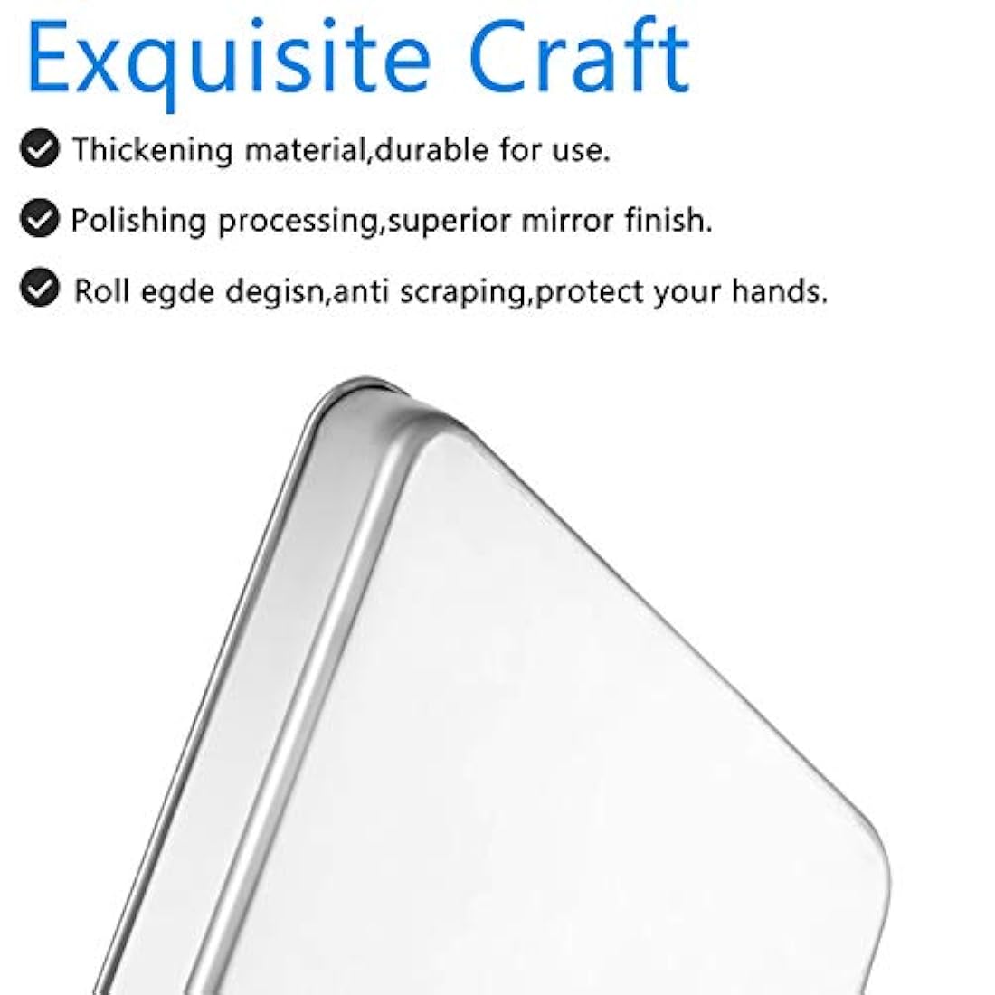 Bastwe - Juego de 5 hojas para hornear, acero inoxidable