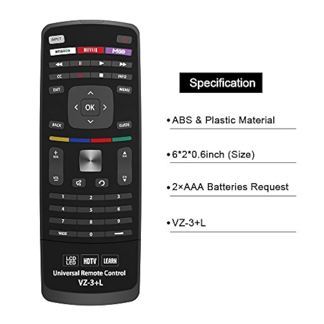 Mando a distancia universal para televisores VIZIO