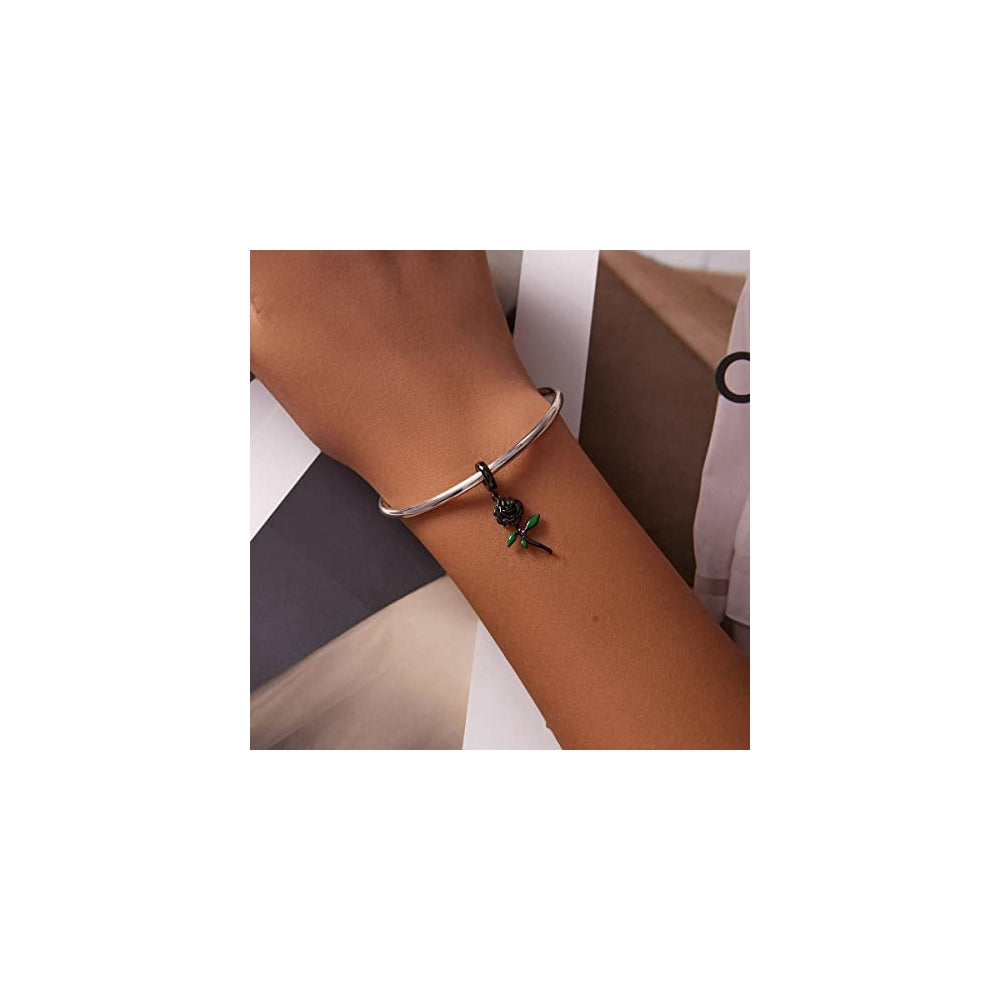 Dijes y Medallas de rosa para pulseras