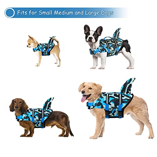 Dogcheer Chaleco salvavidas para perro, sirena de tiburón