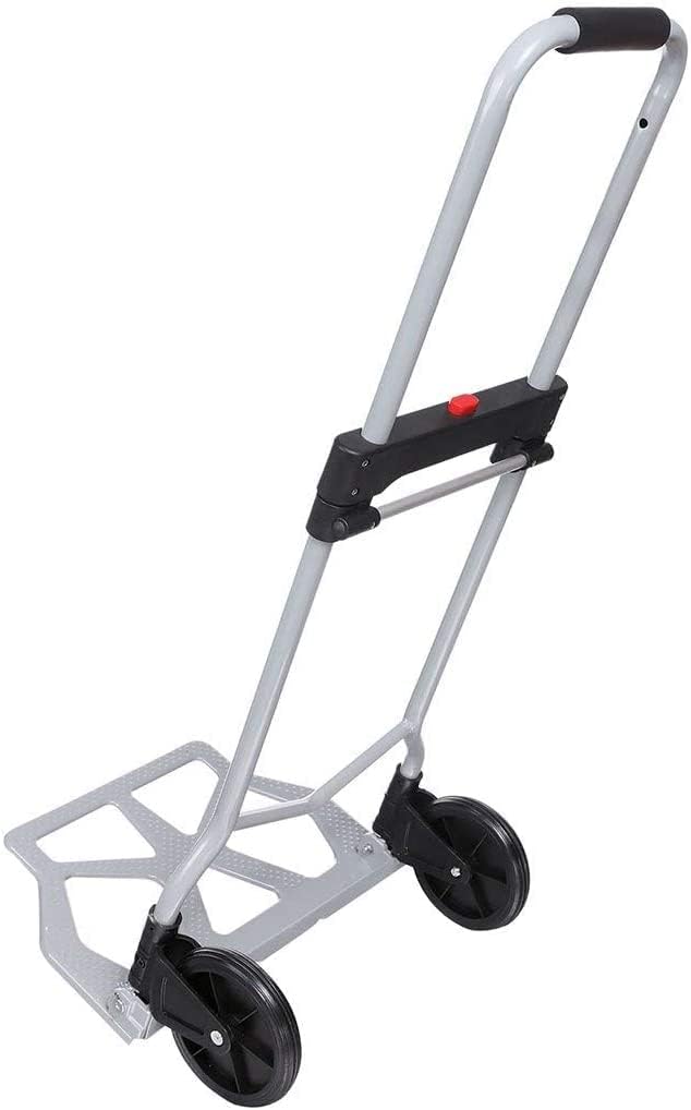 Carretilla Plegable de Aluminio, 220lbs, Ideal para Cargar.